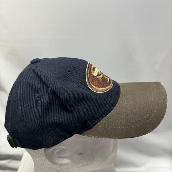 San Francisco 49ers Hat Cap Adjustable Leather Bill NFL Distressed Football - Picture 2 of 13
